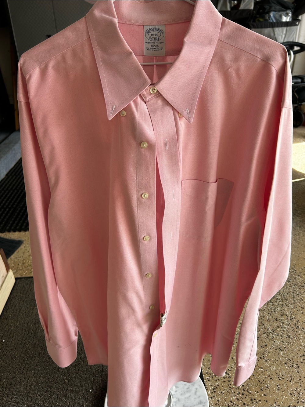 Brooks Brothers Men’s Pink Long-Sleeve Dress Shirt